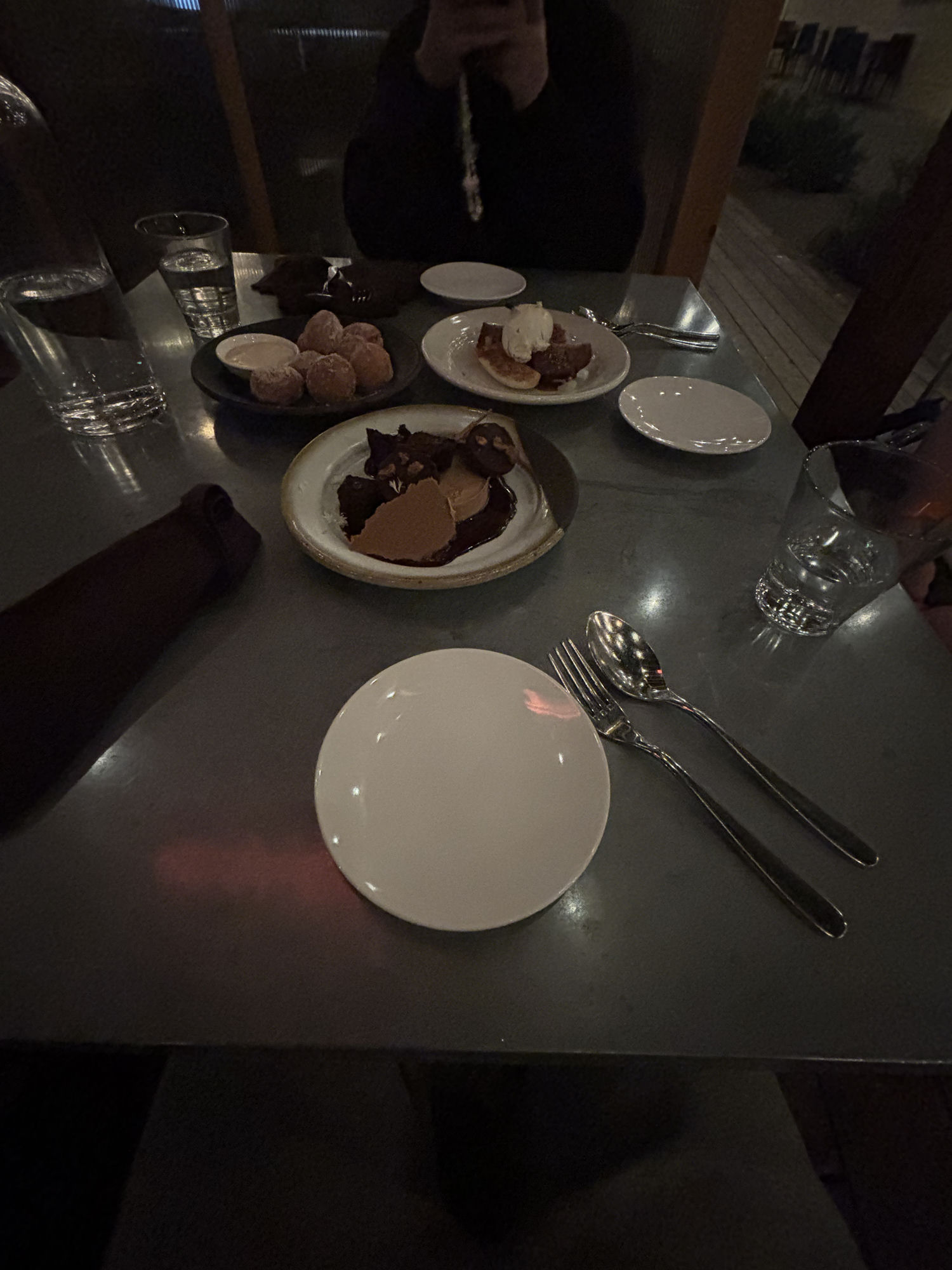 an assortment of desserts on a table